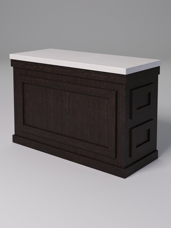 фото Стол для цветочного магазина "букет" №3К, столешница из искусственного камня, Дуб Венге 140 x 60 x 90 см