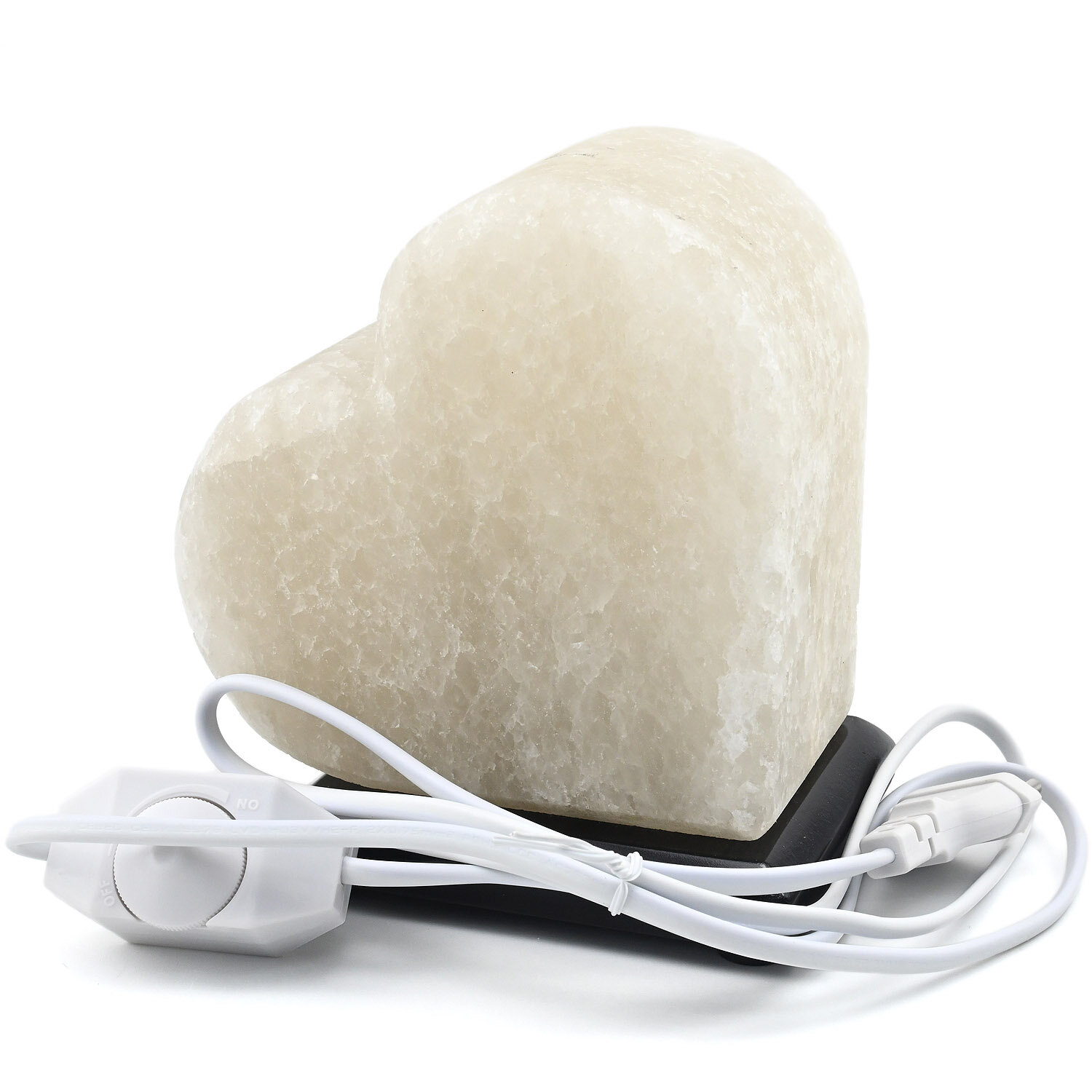 Солевая лампа "Сердце" 2-4кг, белая соль, свечение теплое - фотография № 3