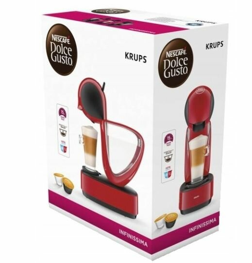 Капсульная кофемашина Krups Dolce Gusto Infinissima 15 бар, красный - фотография № 9