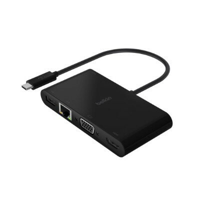 Док-станция Belkin USB-C Multimedia + Charge Adapter AVC004btBK черный