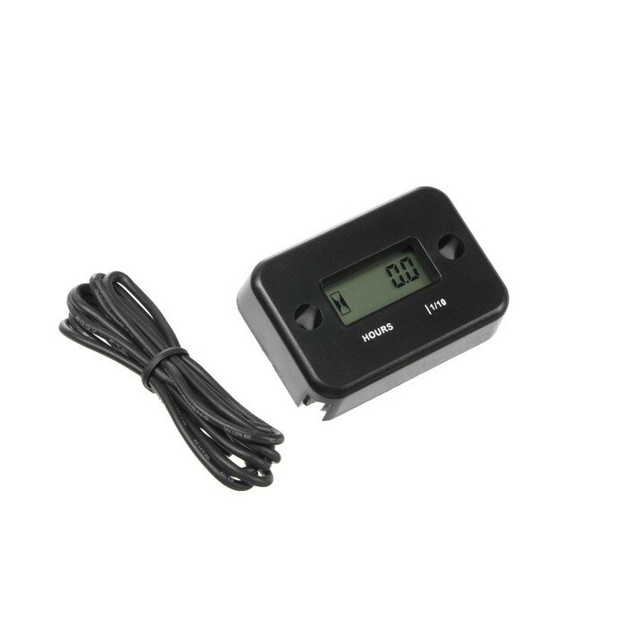 фото Счетчик моточасов 54×35×14 мм, ЖК-дисплей, IP67, черный