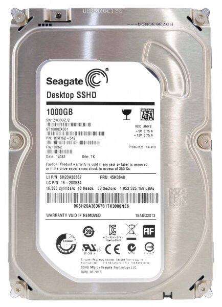 Жесткий диск Seagate ST1000DX001 1Tb 7200 SATAIII 3.5" SSHD