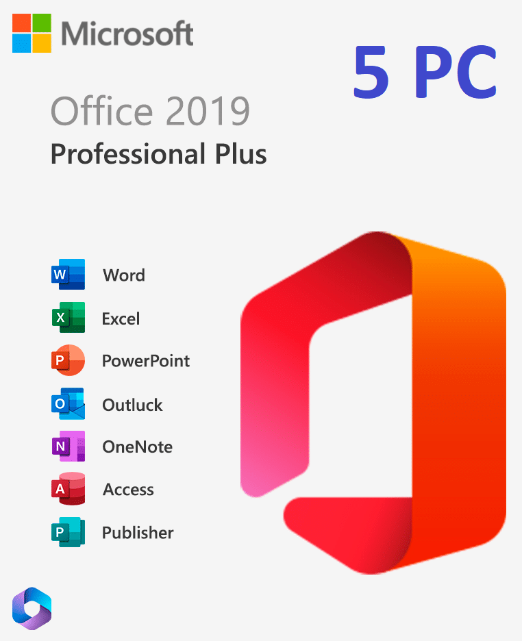 Microsoft Office 2019 Professional Plus на 5 устройств (без привязки к учетной записи)