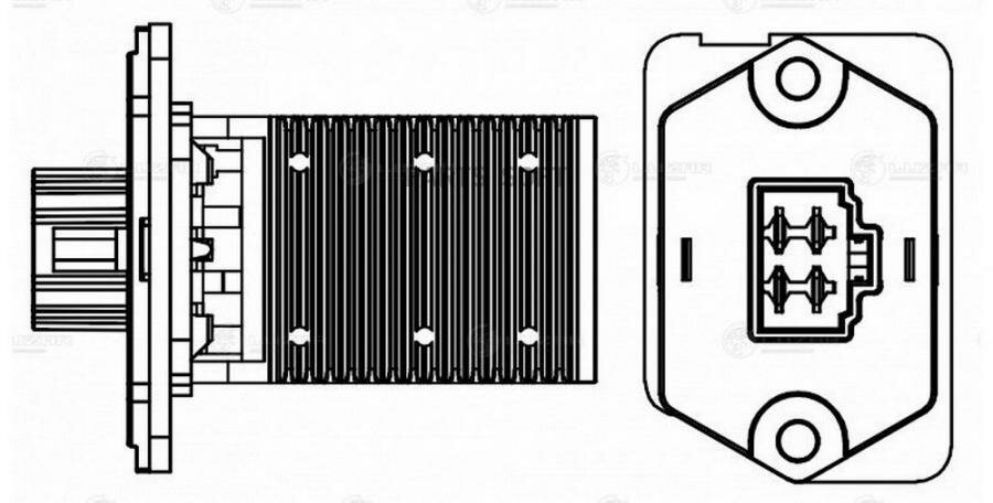 LUZAR LFR0801 Резистор э/вент. отоп. дя а/м Hyundai Accent II (99-) (LFR 0801)