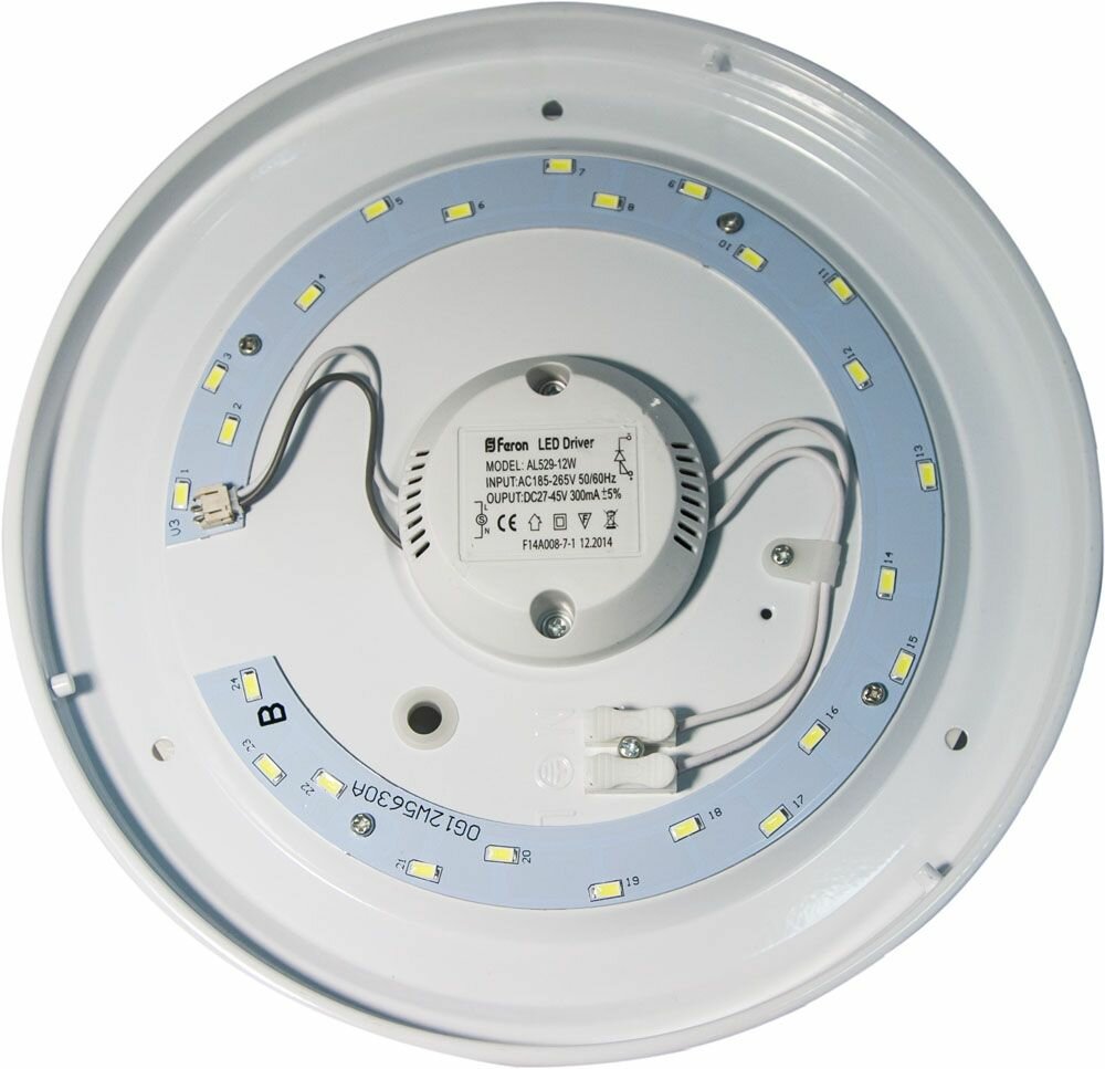 Светодиодный светильник накладной Feron AL529 тарелка 24W 4000K белый - фотография № 2