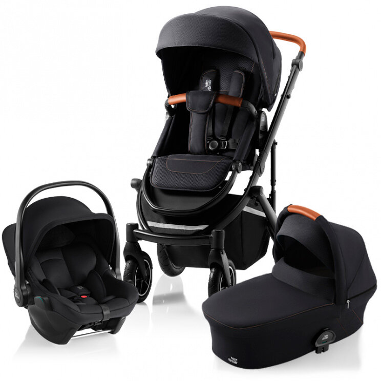 Детская коляска 2 в 1 Britax Roemer SMILE III Fossil Grey + автокресло BABY-SAFE CORE Space Black