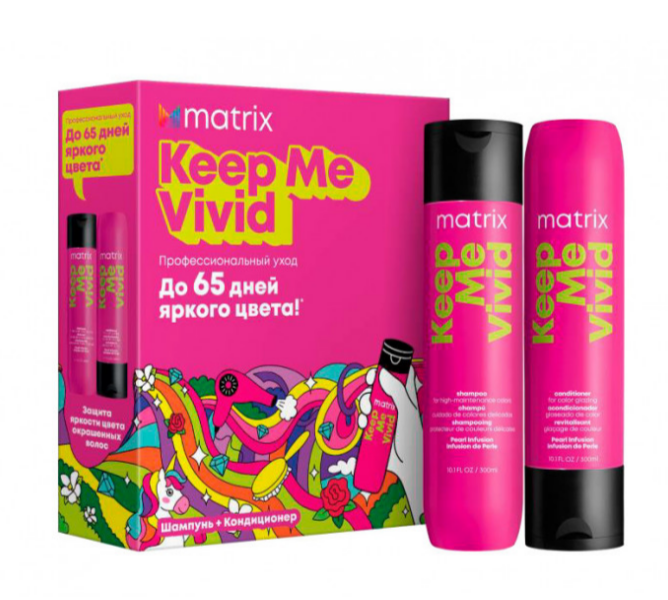 фото Набор весенний для сохранения цвета окрашенных волос Шампунь,Кондиционер Keep Me Vivid 2*300 мл