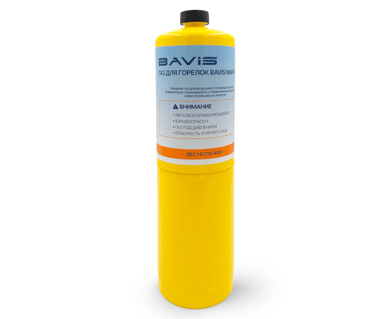 Газовый баллон BAVIS MAPP GAS, баллон 400гр (1"-20UNF)