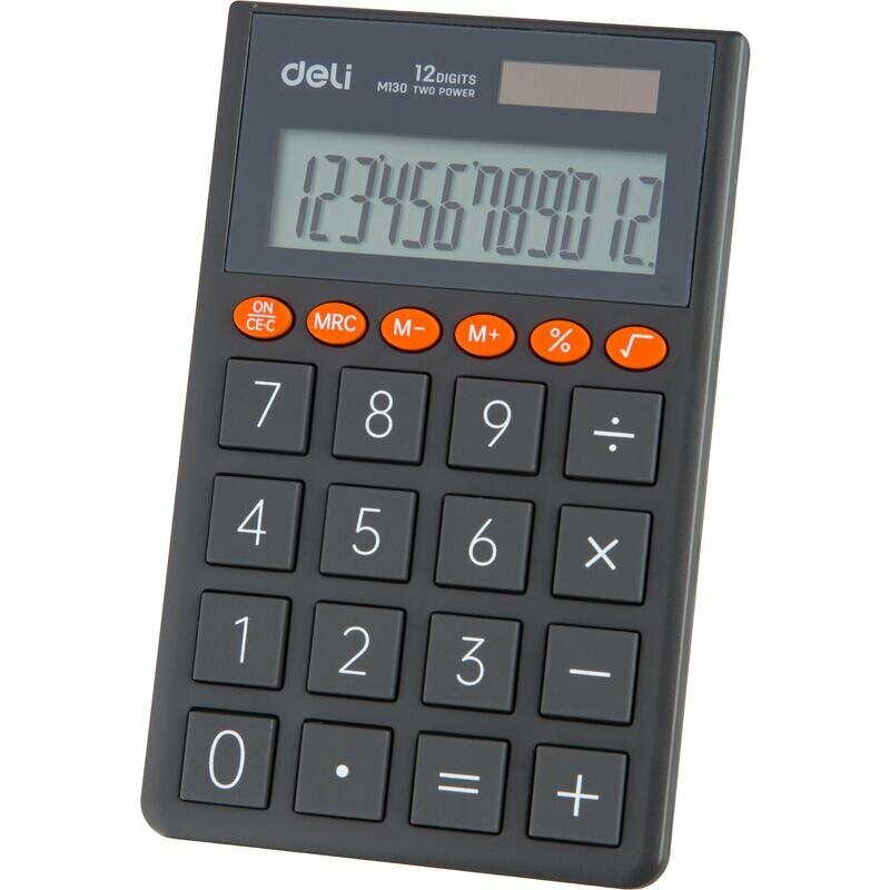 Калькулятор карманный Deli EM130D-GREY темно-серый - фото №9