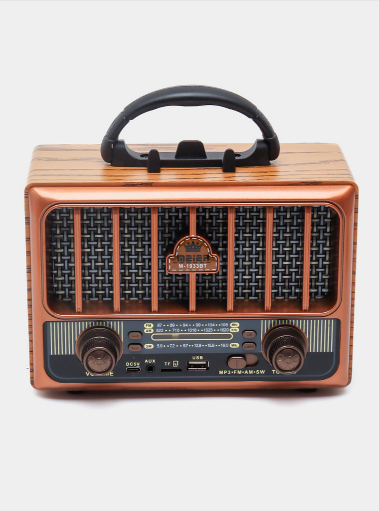 Радиоприемник Meier M-1933BT +MP3плеер / Bluetooth (золотистый)