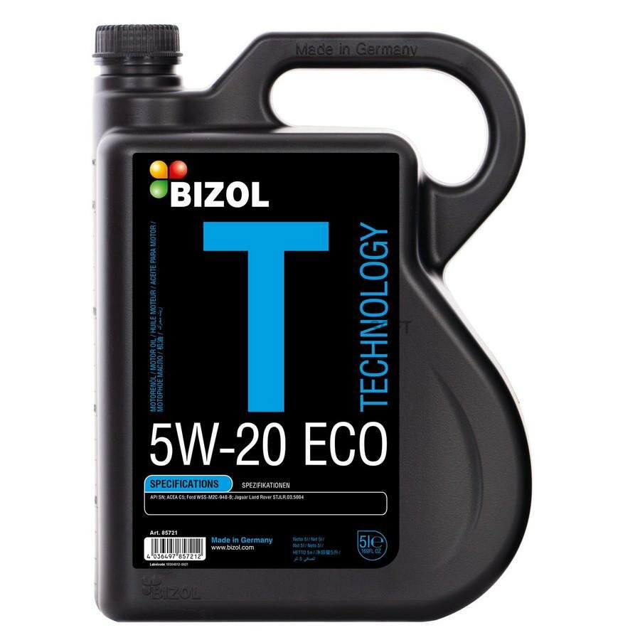 BIZOL 85721 Масо моторное BIZOL Technology 5W-20 ECO 5L