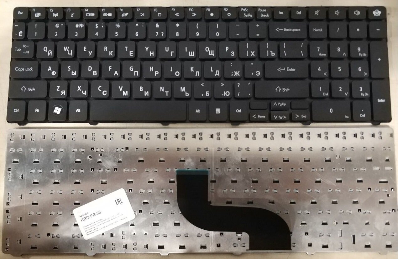 Клавиатура для ноутбука Packard Bell LE11 TE11 LE11BZ TE11BZ TE11HC NE56 черная