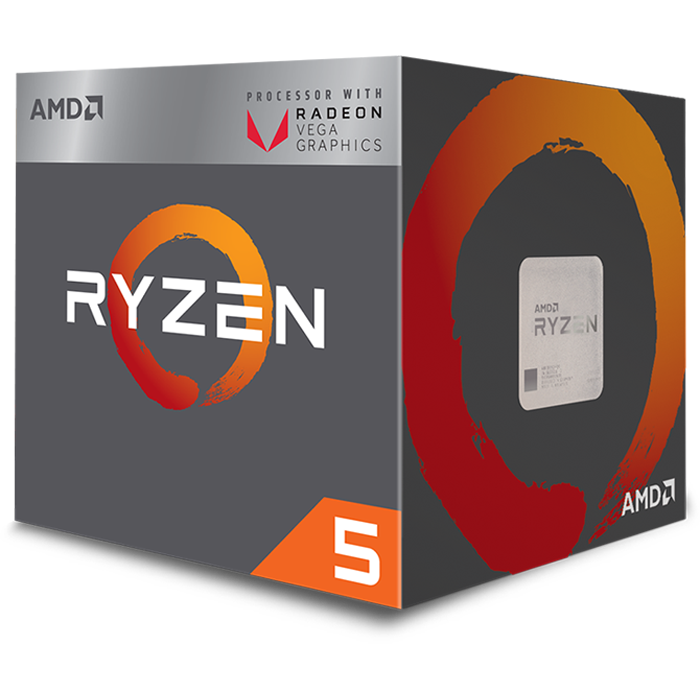  AMD Ryzen 5 2400G, 3.6, (Turbo 3.9), 4-, L3 4,  AM4, BOX