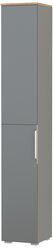 Шкаф-пенал Моби Октава 13.228 серый графит/дуб крафт золотой, 32,2х35,3х197,6 см