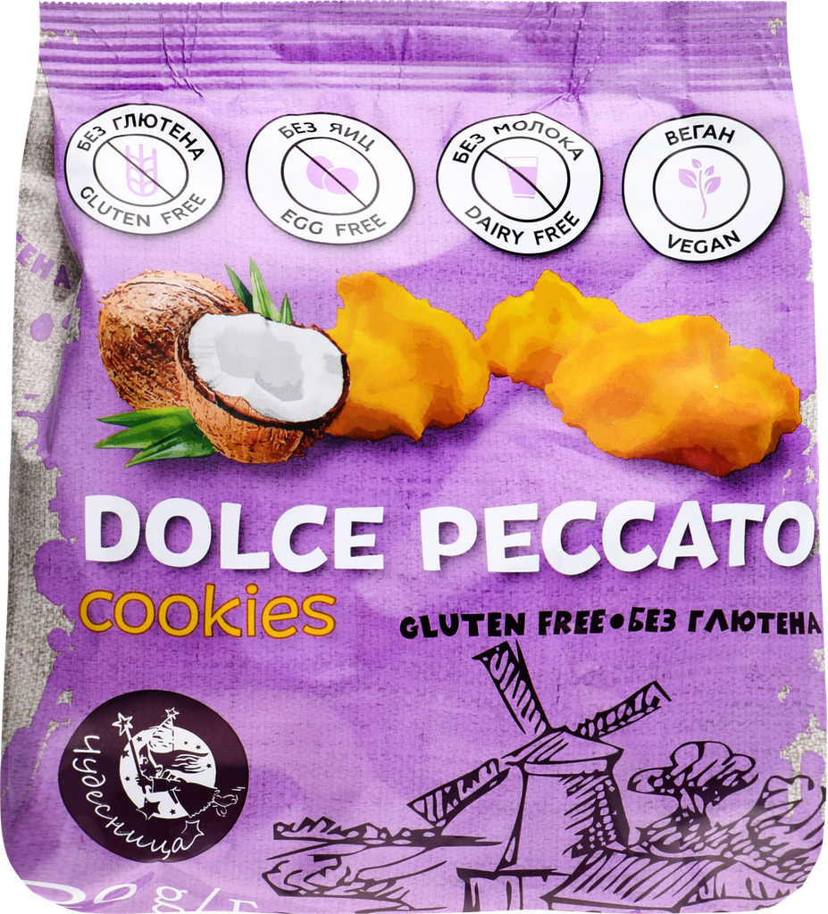 Печенье безглютеновое чудесница Dolce peccato, 120г