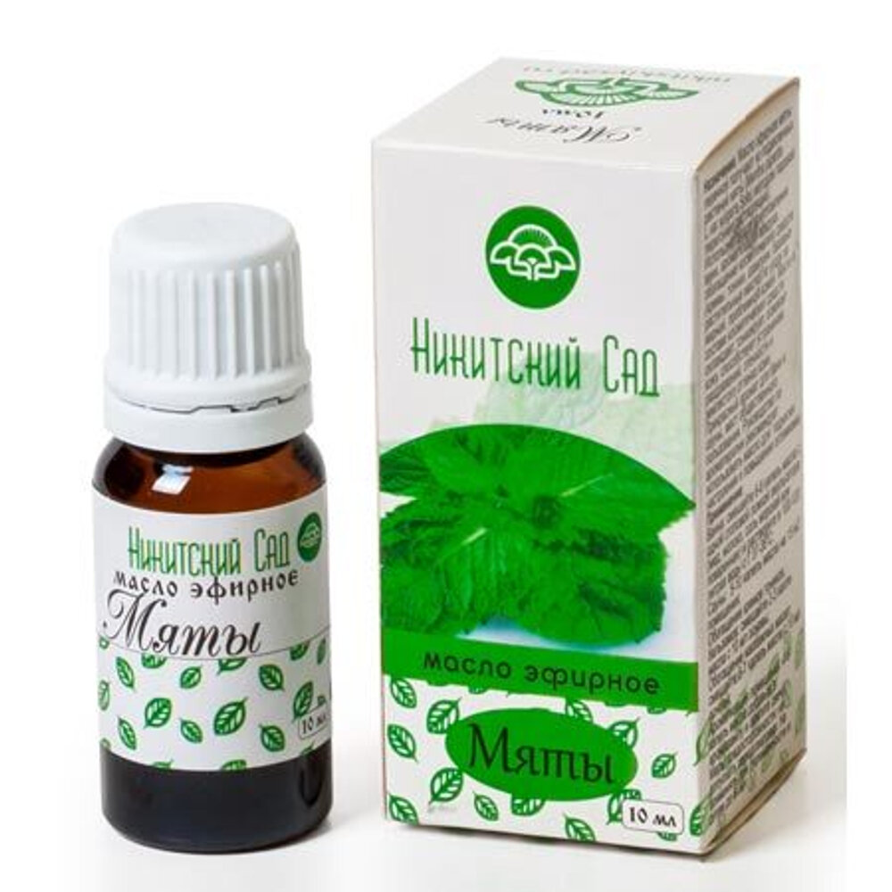фото Никитский Ботанический Сад Натуральное эфирное масло "Мятное"для ароматерапий, для ванны и массажа, 10 мл