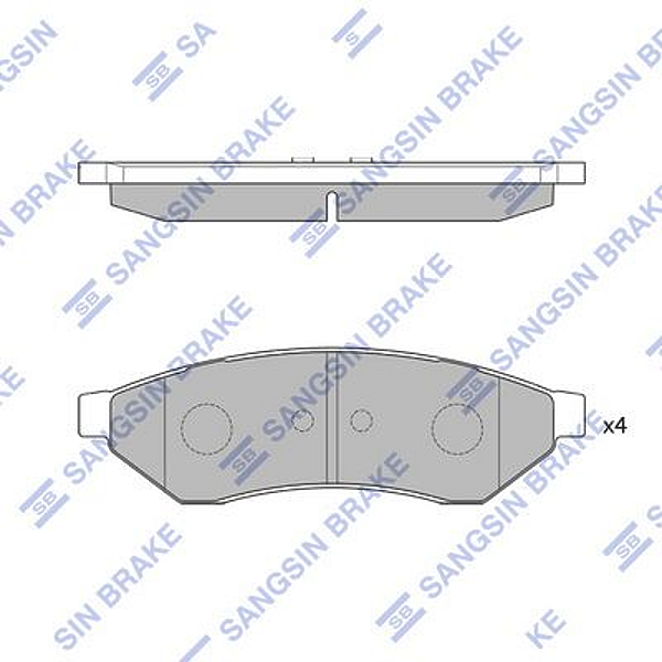 HI-Q SP1252 (5550086Z00 / 76396496 / 76396496) колодки диск. з.\ chevr. epica / tosca 1.8-2.5 06, Daewoo (Дэу) magnus 2.0 / 2.5 99