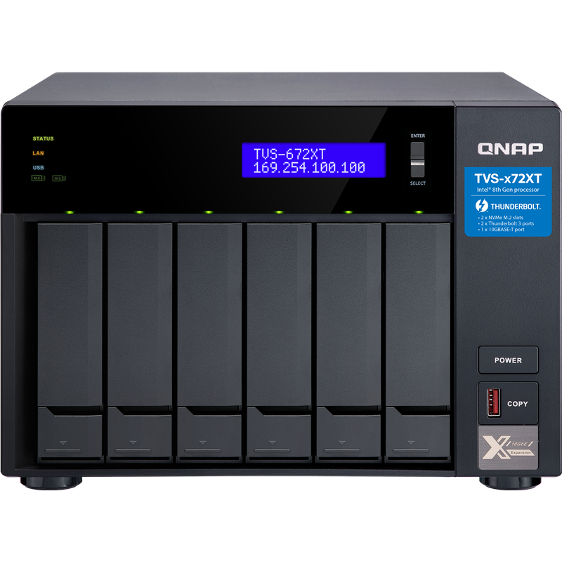 Сетевое хранилище (NAS) QNAP (TVS-672XT-i3-8G)