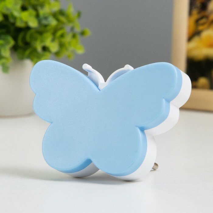 фото Ночник "Бабочка" LED 1Вт синий 9х6х6 см RISALUX