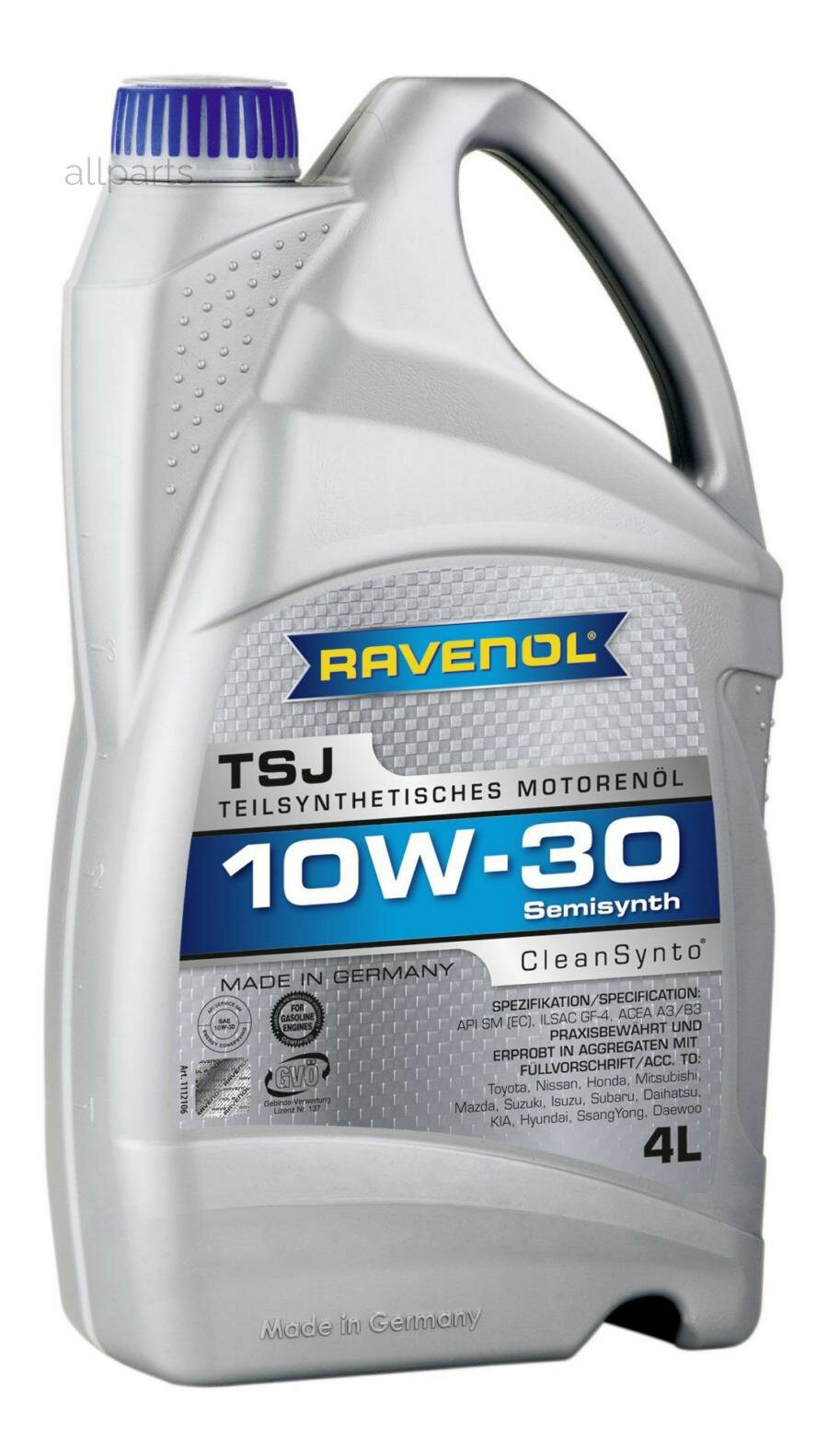 Синтетическое моторное масло RAVENOL TSJ SAE 10W-30