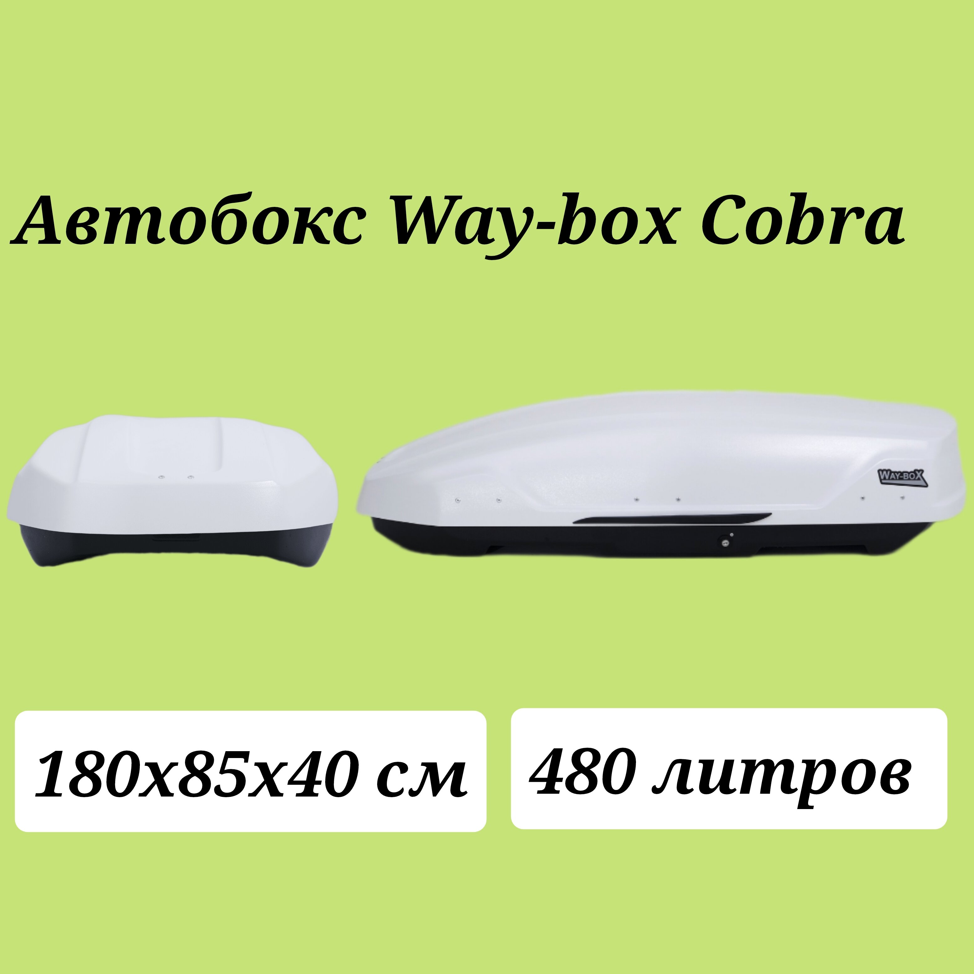 Автобокс Way-box Cobra 480 белый матовый