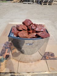 Яшма красная сургучная камни для бани и сауны (фракция 7-15 см) упаковка 5 кг