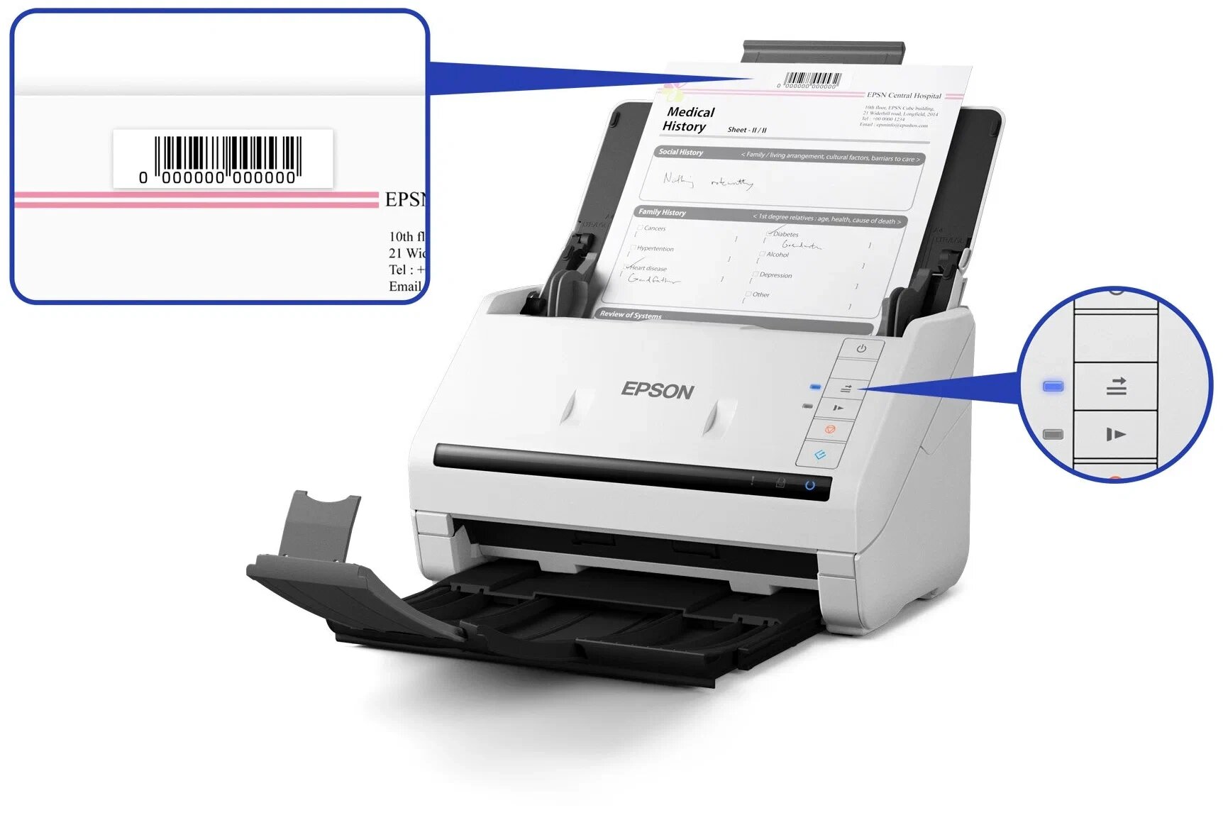 Сканер Epson WorkForce DS-530II (B11B261401)