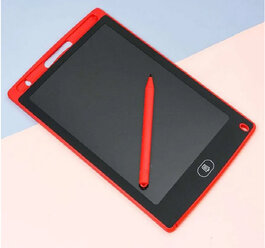 Графический планшет для заметок и рисования детский LCD Writing Tablet 8,5 дюймов со стилусом, красный / Интерактивная доска / Планшет для рисования / Электронный блокнот