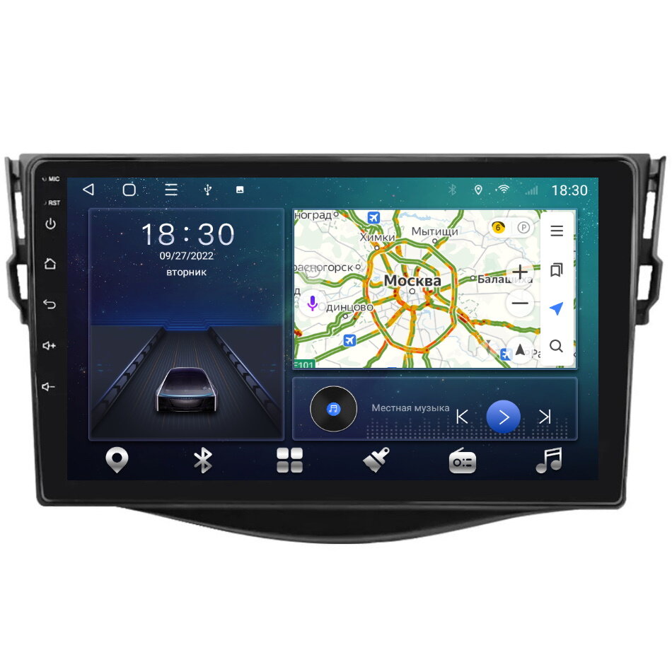 Магнитола CRS-300 Тойота Рав4 Toyota RAV4 2006-2012 - Android 13 - Процессор 8 ядер - Carplay - DSP 36 полос - 4G(Sim)