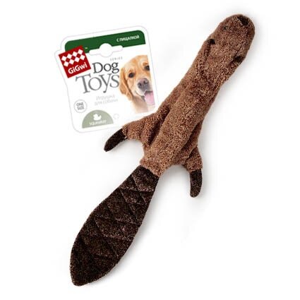 GiGwi игрушка для собак Шкурка бобра с пищалкой