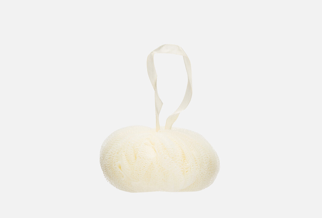 Мочалка со шнуром- люкс BASICARE, LUXE BATH SPONGE -CREAM 1шт