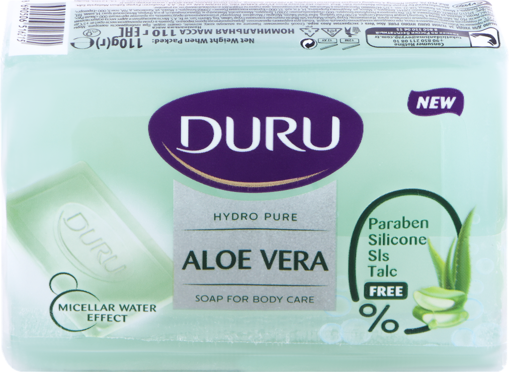 Туалетное мыло DURU Hydro pure Aloe vera, 110г