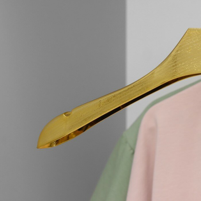 Плечики - вешалка для одежды, размер 42-44, цвет золотой - фотография № 7