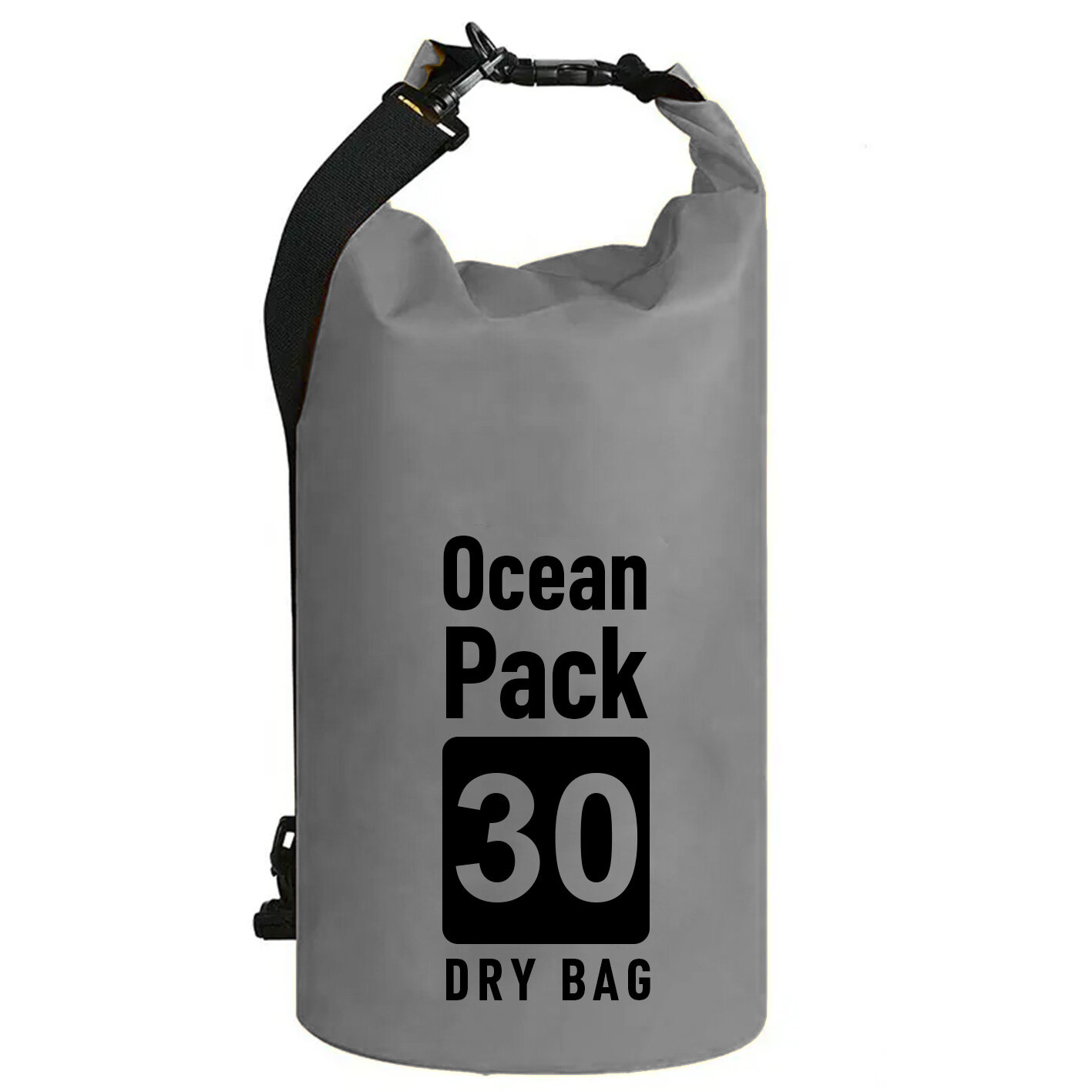 Водонепроницаемая сумка-баул (гермомешок) Ocean Pack 30L #08 серый