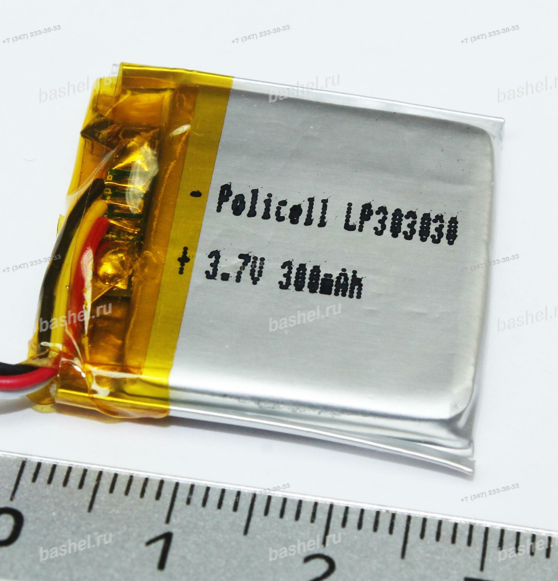 Аккумулятор PoliCell LP303030-PCM 3,7V, 300mAh, Li-Pol (с платой защиты), PoliCell