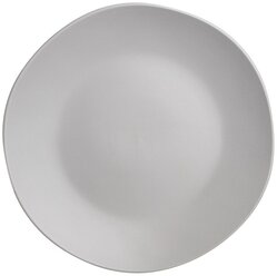 Тарелка обеденная bronco "Shadow" 26,5 см светло-серая (Набор 4 шт)