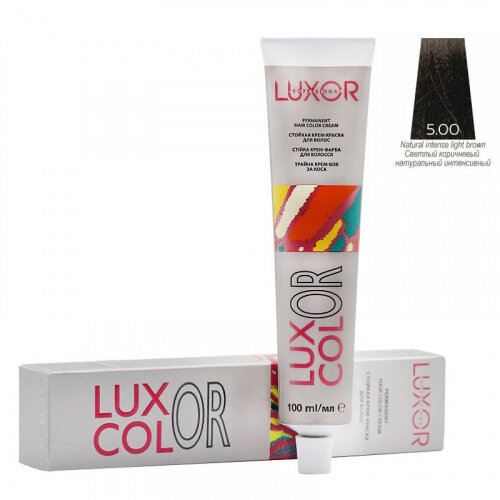 5.00 Стойкая крем-краска LUXCOLOR Luxor Professional Светлый коричневый натуральный интенсивный 100 мл (10131010/110422/3195889/2, болгария)