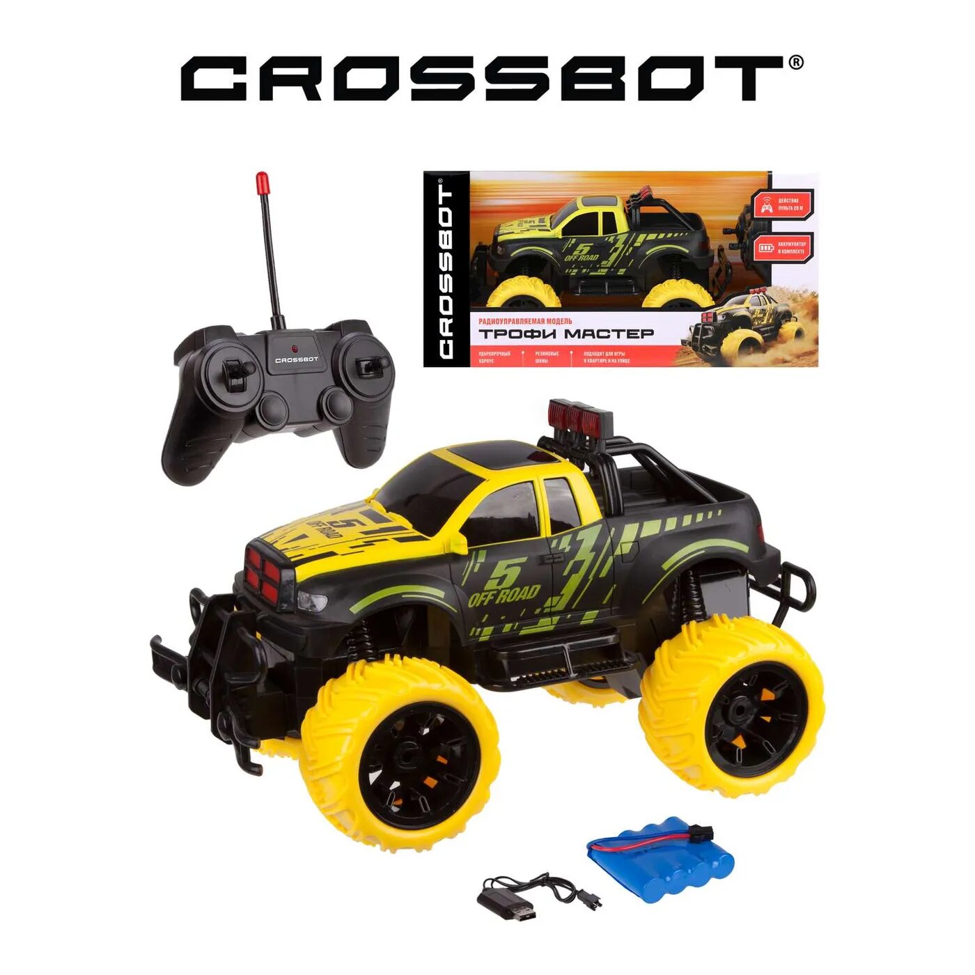 Машинка на радиоуправлении CROSSBOT Джип Трофи Мастер