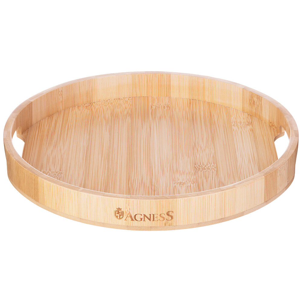 фото Поднос с ручками agness 28*28*3 см KSG-897-124