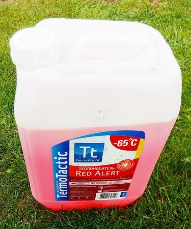 фото Теплоноситель "TermoTactic Red Alert" на основе моноэтиленгликоля -65°С, 10кг