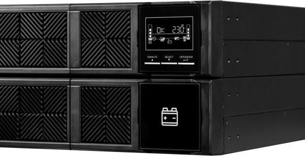 Источник бесперебойного питания Systeme Electriс Smart-Save Online SRV, 3000VA/2700W, On-Line, Extended-run, Rack 2U(Tower convertible), LCD, Out: 6xC13, 1xC19, SNMP Intelligent Slot, USB, RS-232 (SRV Systeme Electric - фото №8