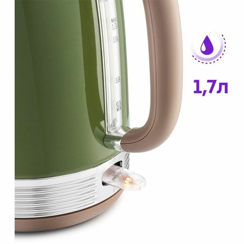 Чайник электрический KITFORT , 2200Вт, зеленый - фото №4