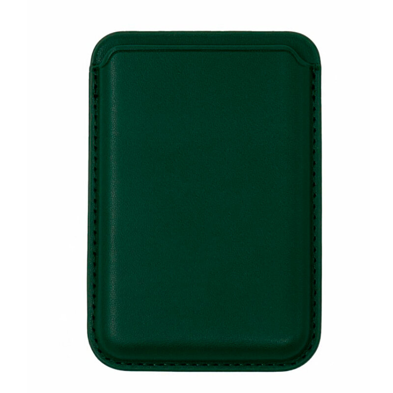 Чехол для карт (MagSafe), без лого, экокожа, X-CASE, темно-зеленый