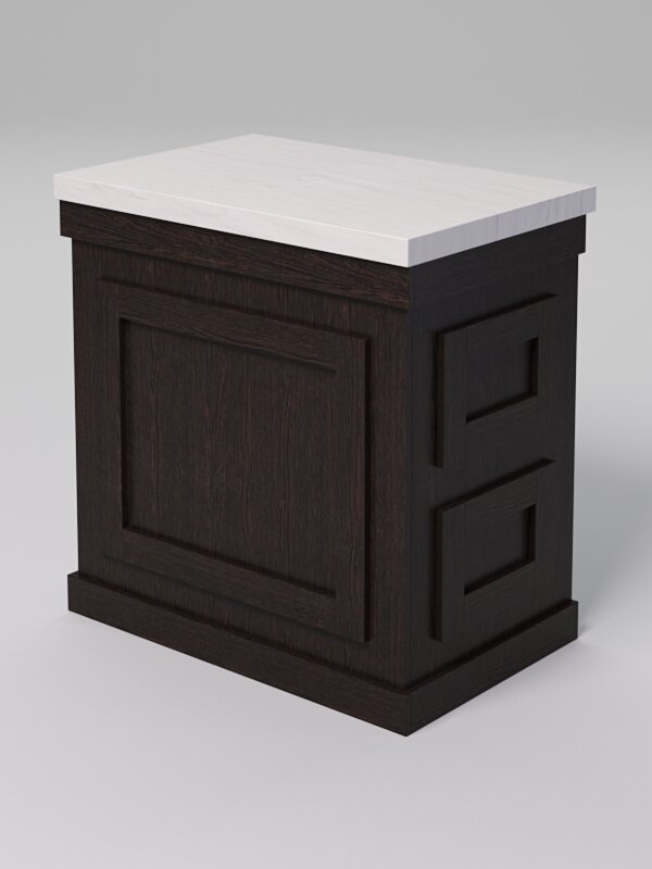 фото Стол для цветочного магазина "букет" №1К, столешница из искусственного камня, Дуб Венге 90 x 60 x 90 см