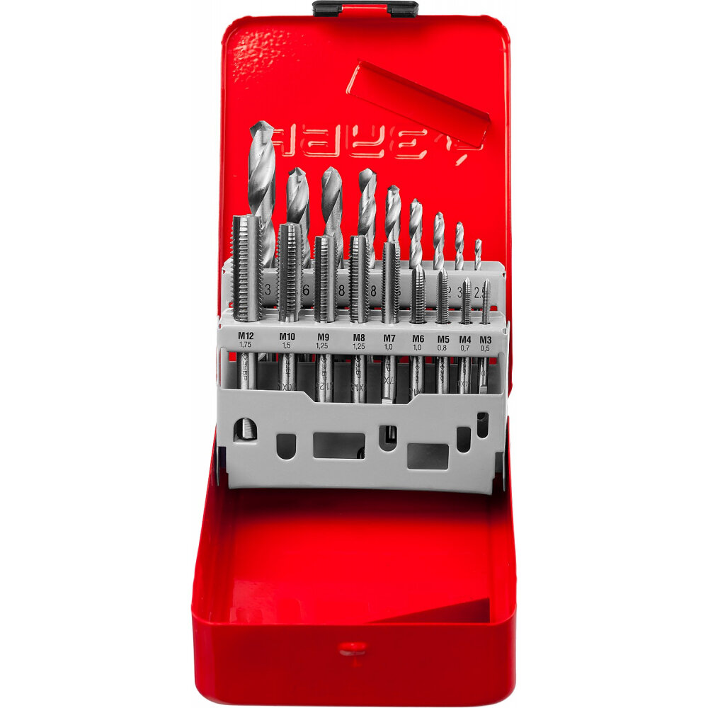 фото Набор метчиков и сверл ЗУБР мастер