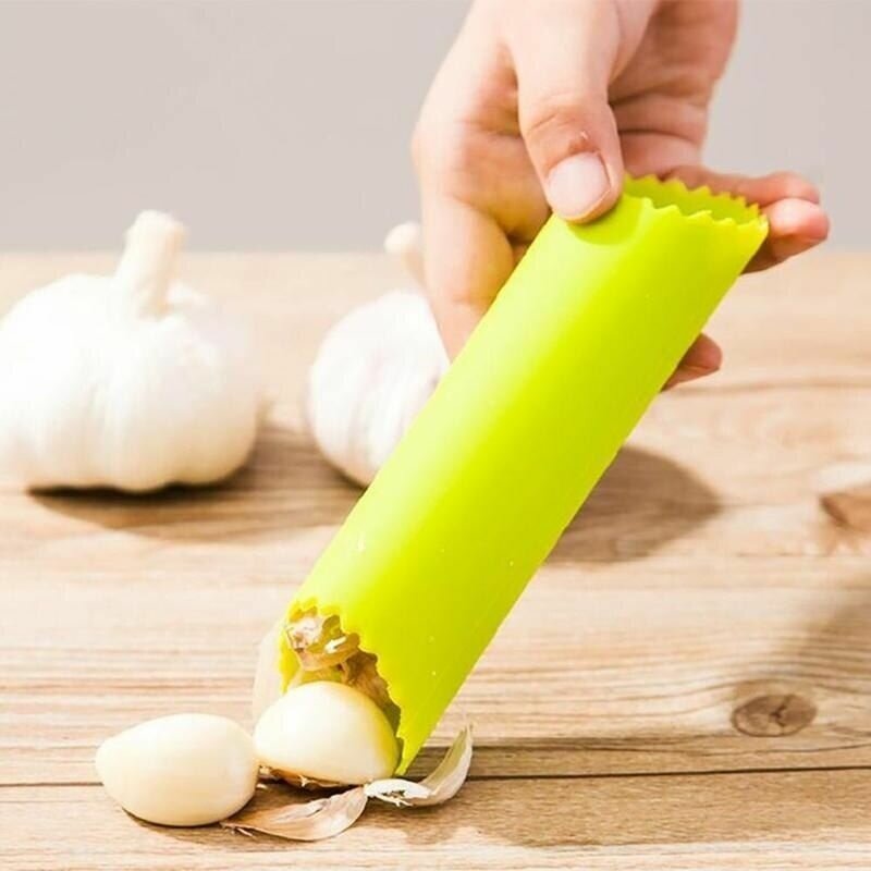 фото Очиститель для чеснока силиконовый, светло зеленый