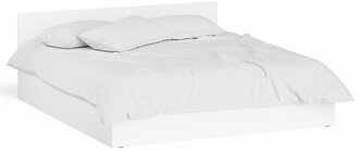 Кровать двуспальная Мори 1800 цвет белый, ШхГхВ 183,5х203,5х70 см, сп.м. 1800х2000 мм, без матраса, основание есть