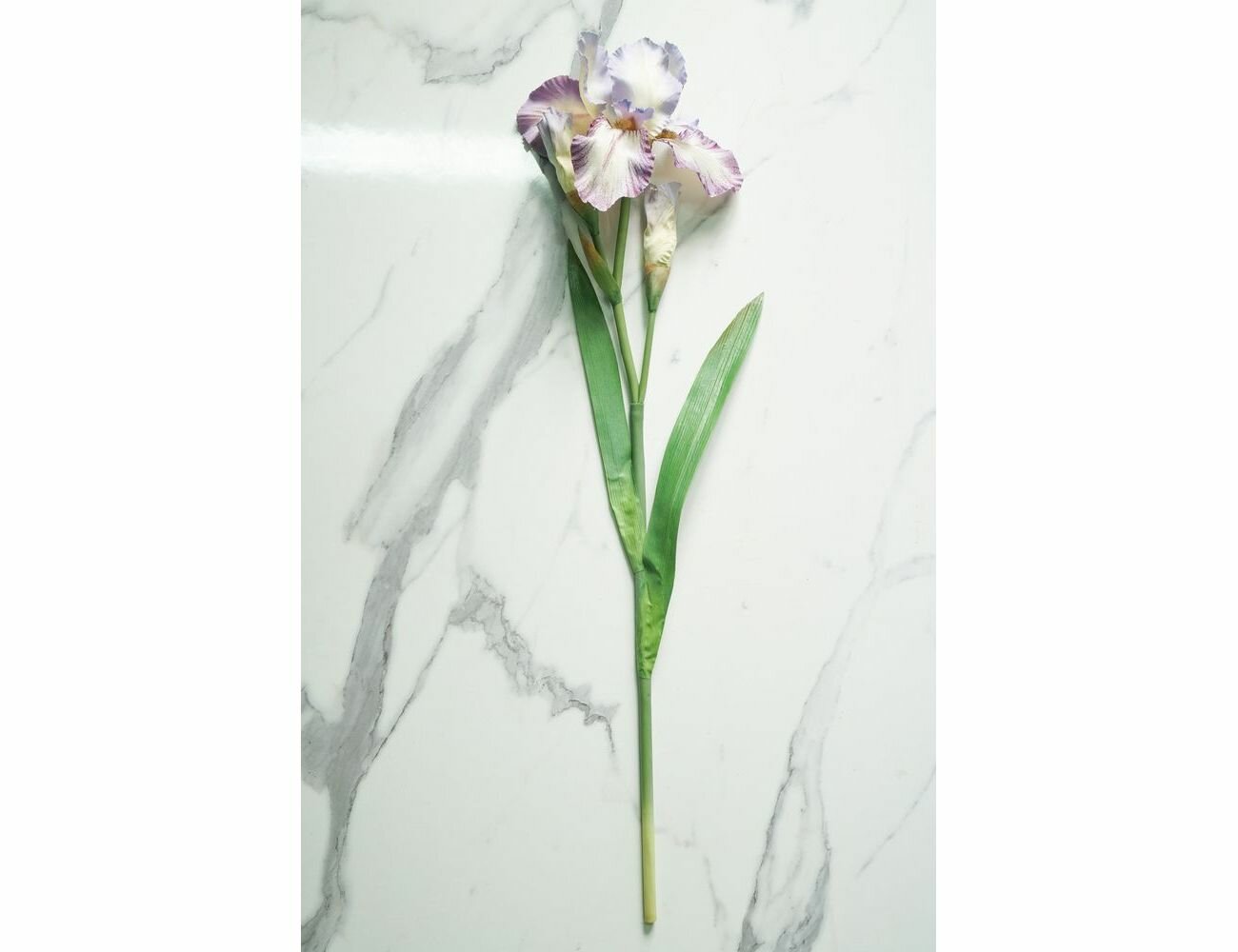Декоративное украшение-ветка цветущий ирис, светло-сиреневый, 80 см, EDG 215639-62