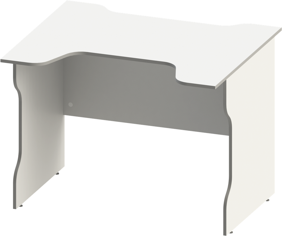 Стол компьютерный вардиг K2 100x82 белый/серебристый