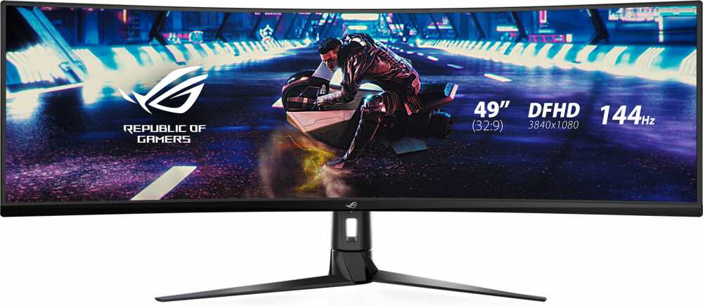 ASUS Монитор Asus 49" ROG Strix XG49VQ черный VA LED 32:9 HDMI M/M матовая HAS Piv 450cd 3840x1080 144Hz FreeSync 2 DP FHD USB 12.2кг